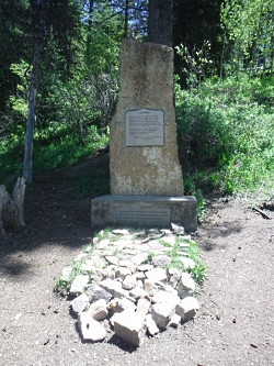 Old Ephraim, the Infamous Northern Utah Grizzly: Old Ephriam's Grave Marker, The height of the the old grizzley Courtesy & Copyright Josh boling