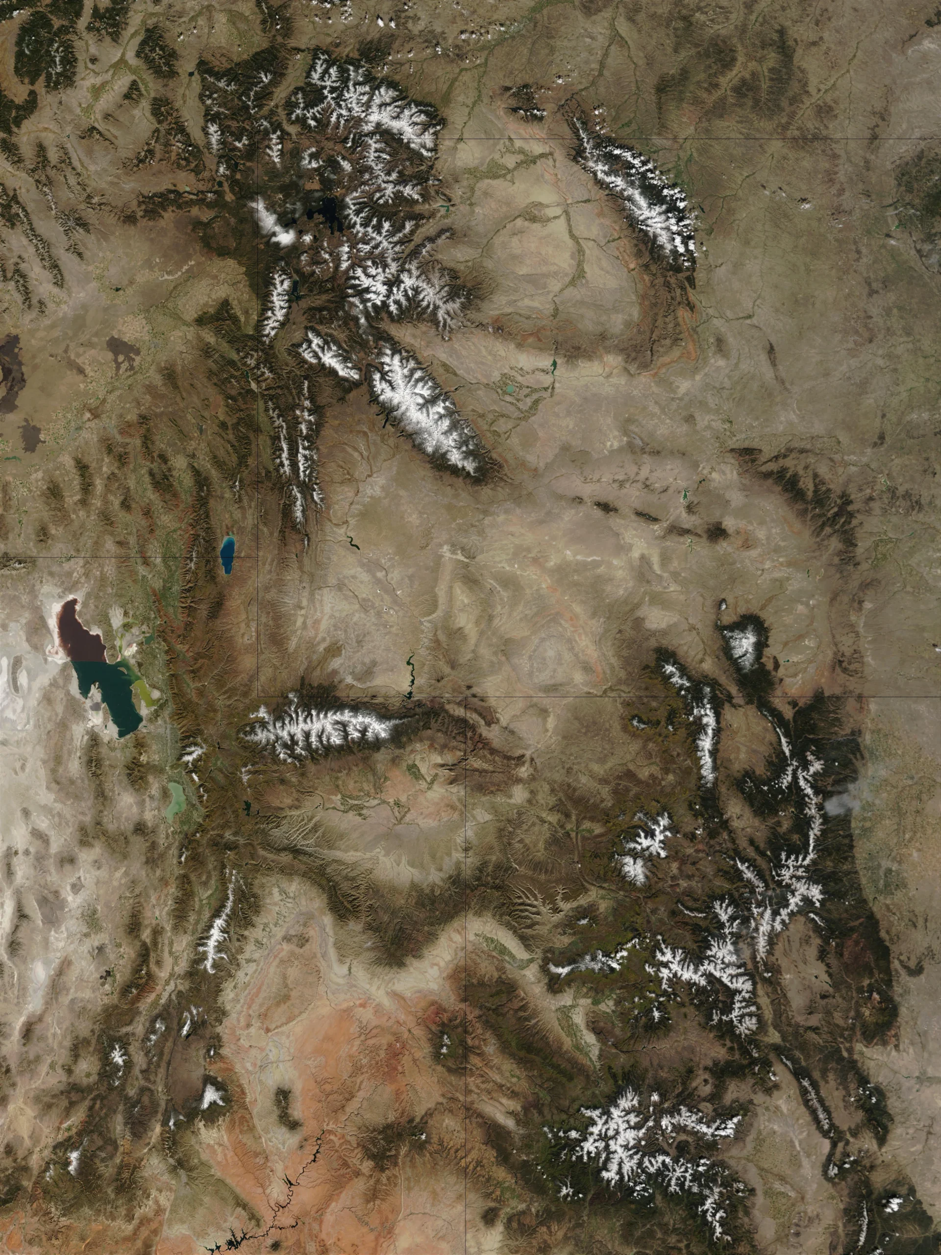 Snow and the Rocky Mountains<br />in Wyoming, Colorado, and Utah Courtesy NASA Visible Earth & Courtesy Jacques Descloitres, MODIS Land Rapid Response Team, NASA/GSFC Snow and the Rocky Mountains<br />in Wyoming, Colorado, and Utah Courtesy NASA Visible Earth & Courtesy Jacques Descloitres, MODIS Land Rapid Response Team, NASA/GSFC