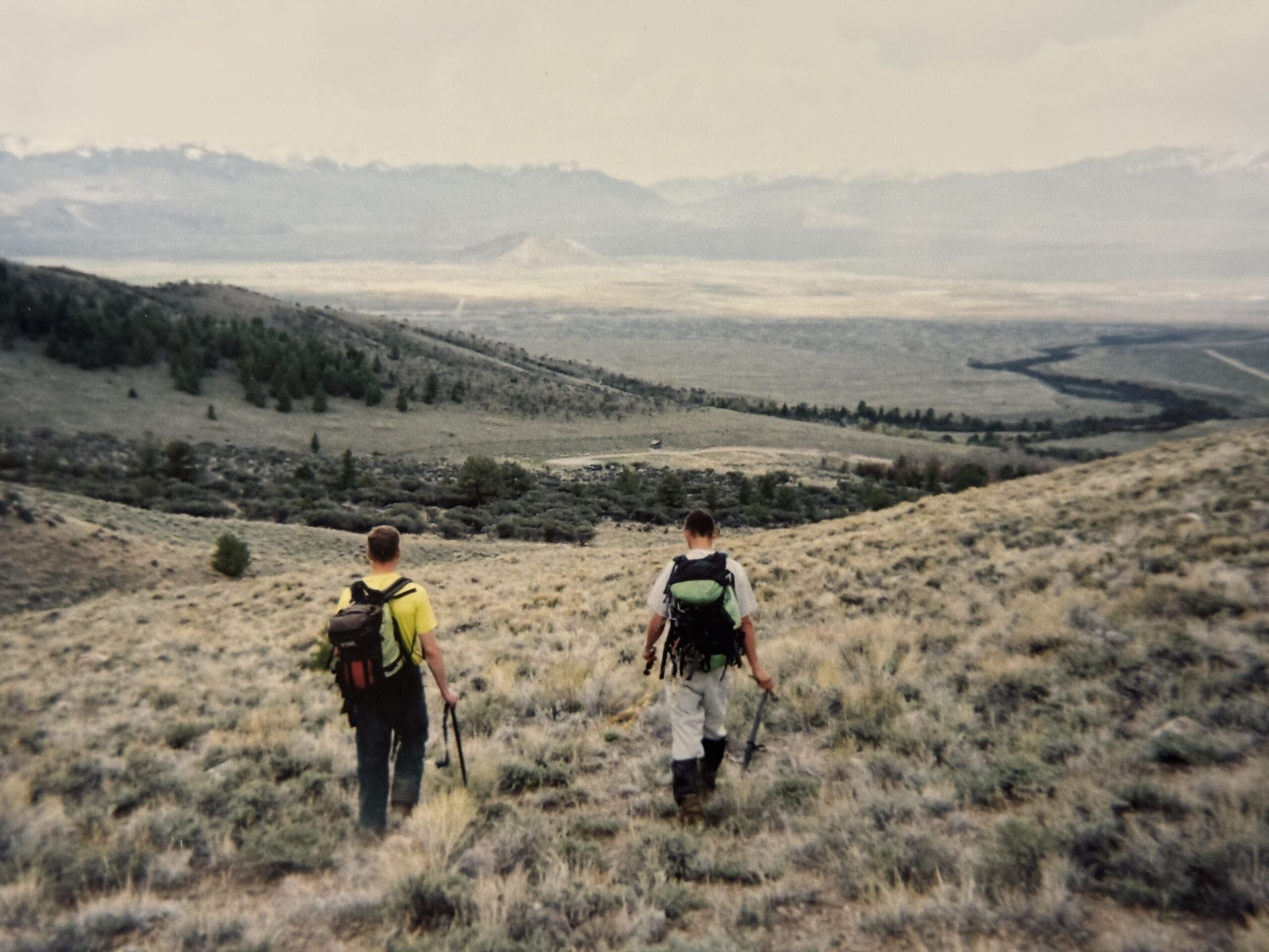 Click for a larger view in a new tab or window Eric Jones (left) with my friend Issac in the Lost River Range in Idaho Courtesy and Copyright Eric Newell, Photographer